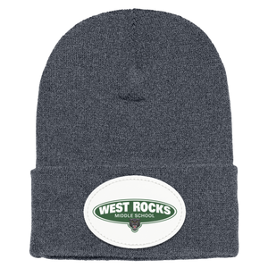 West Rocks MS-1501 Yupoong Adult Cuffed Knit Beanie - Oval Patch