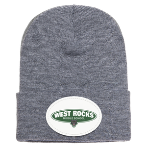 West Rocks MS-1501 Yupoong Adult Cuffed Knit Beanie - Oval Patch