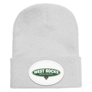 West Rocks MS-1501 Yupoong Adult Cuffed Knit Beanie - Oval Patch