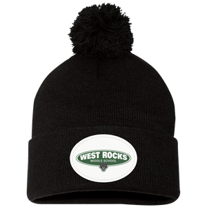 West Rocks MS-SP15 Pom Pom Knit Cap - Oval Patch