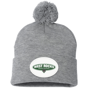 West Rocks MS-SP15 Pom Pom Knit Cap - Oval Patch