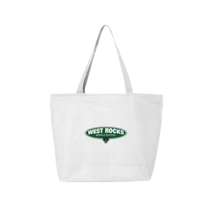 West Rocks MS-Q-Tees Canvas Zippered Tote On-Demand