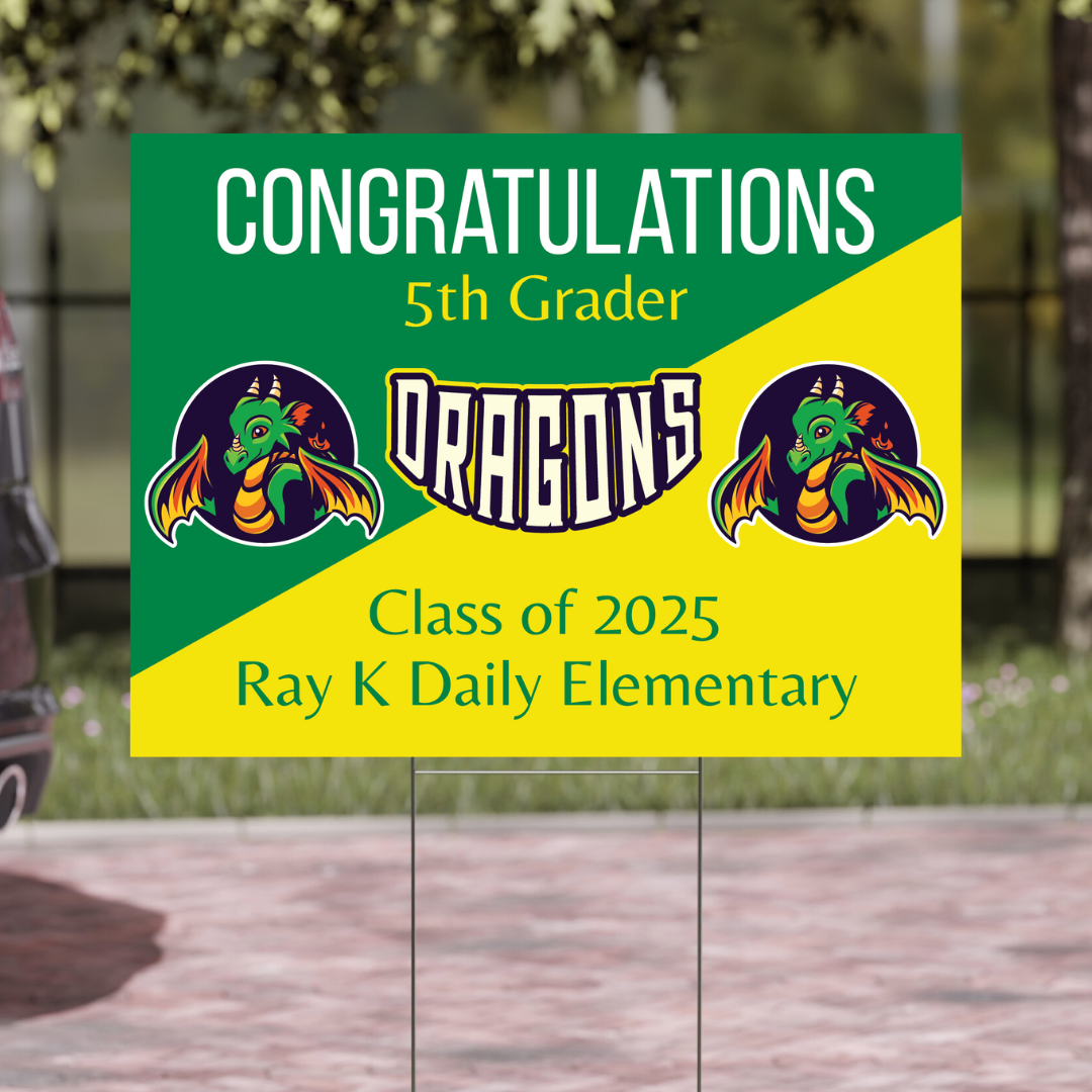 Ray K. Daily Elementary Graduation Signs 2025 On-Demand-5th Grade - Ya ...