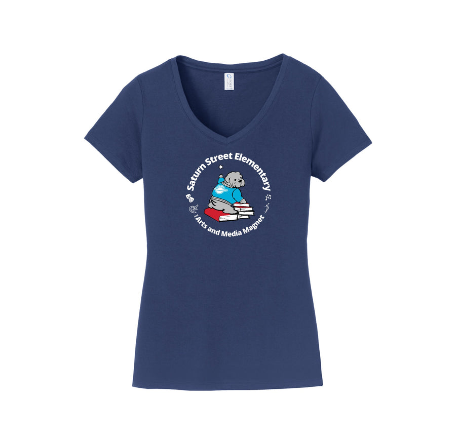 Saturn Street Elm Spring-Womens Fan Favorite V-Neck Tee On-Demand