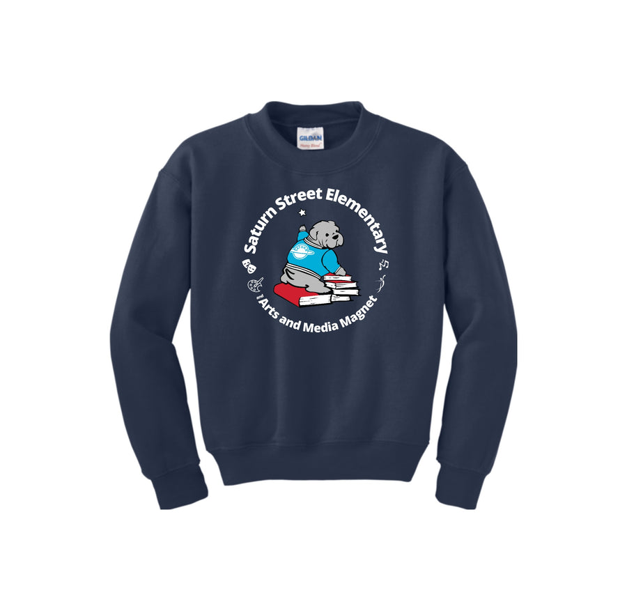 Saturn Street Elm Spring-Youth Unisex Crewneck Sweatshirt On-Demand