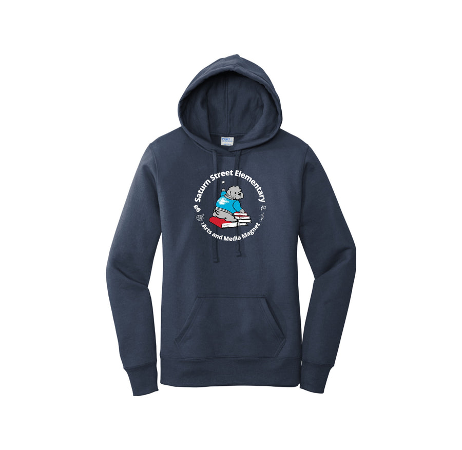 Saturn Street Elm Spring-Ladies Core Fleece Pullover Hooded Sweatshirt On-Demand
