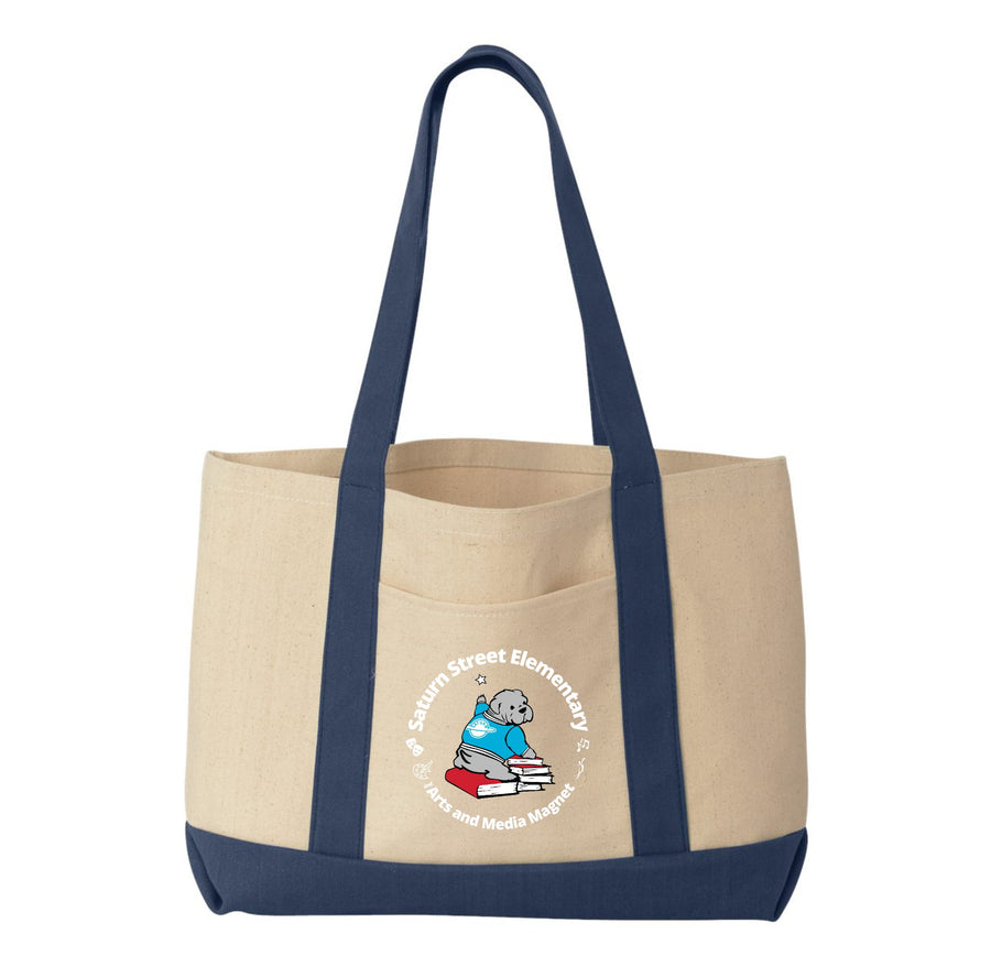Saturn Street Elm Spring-Liberty Cotton Canvas Tote On-Demand