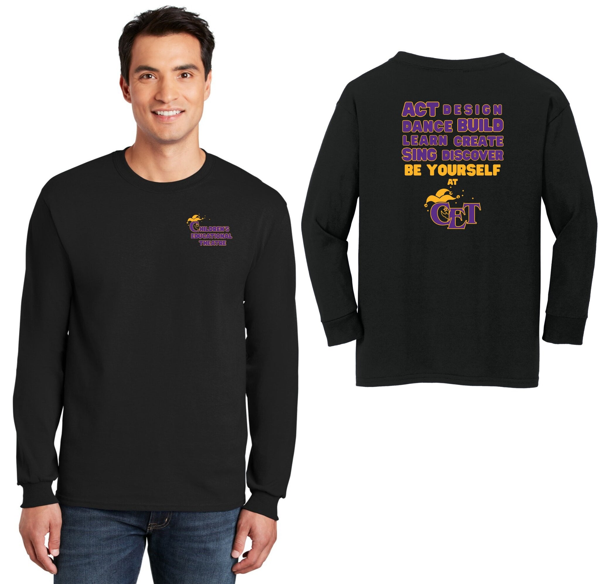 CET-Adult Unisex Long Sleeve Tee On-Demand Front & Back