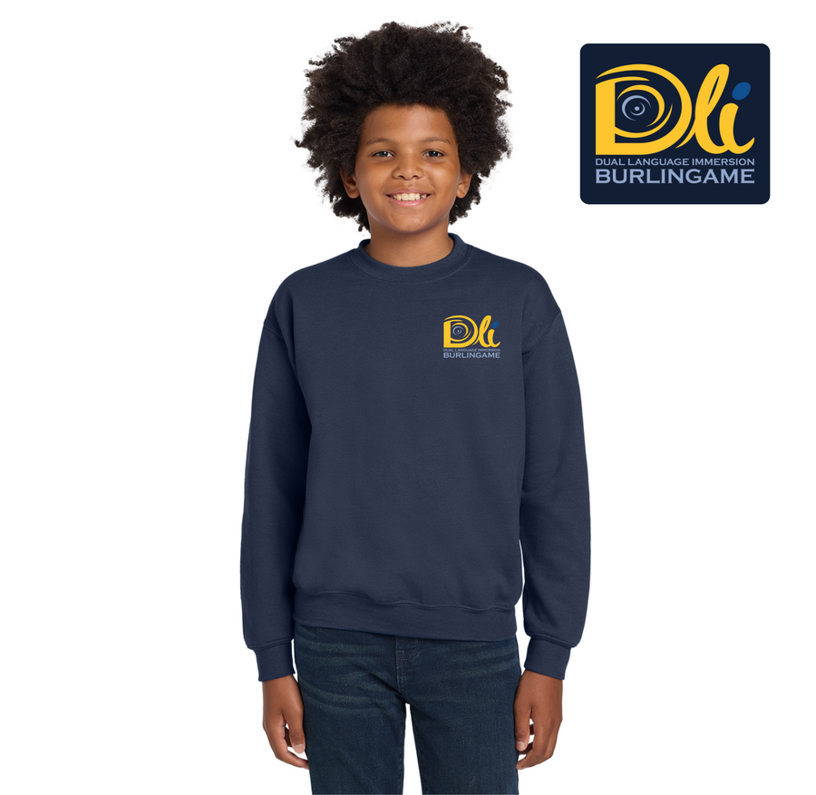 DLIP-Youth Crewneck Sweatshirt - Yellow Logo