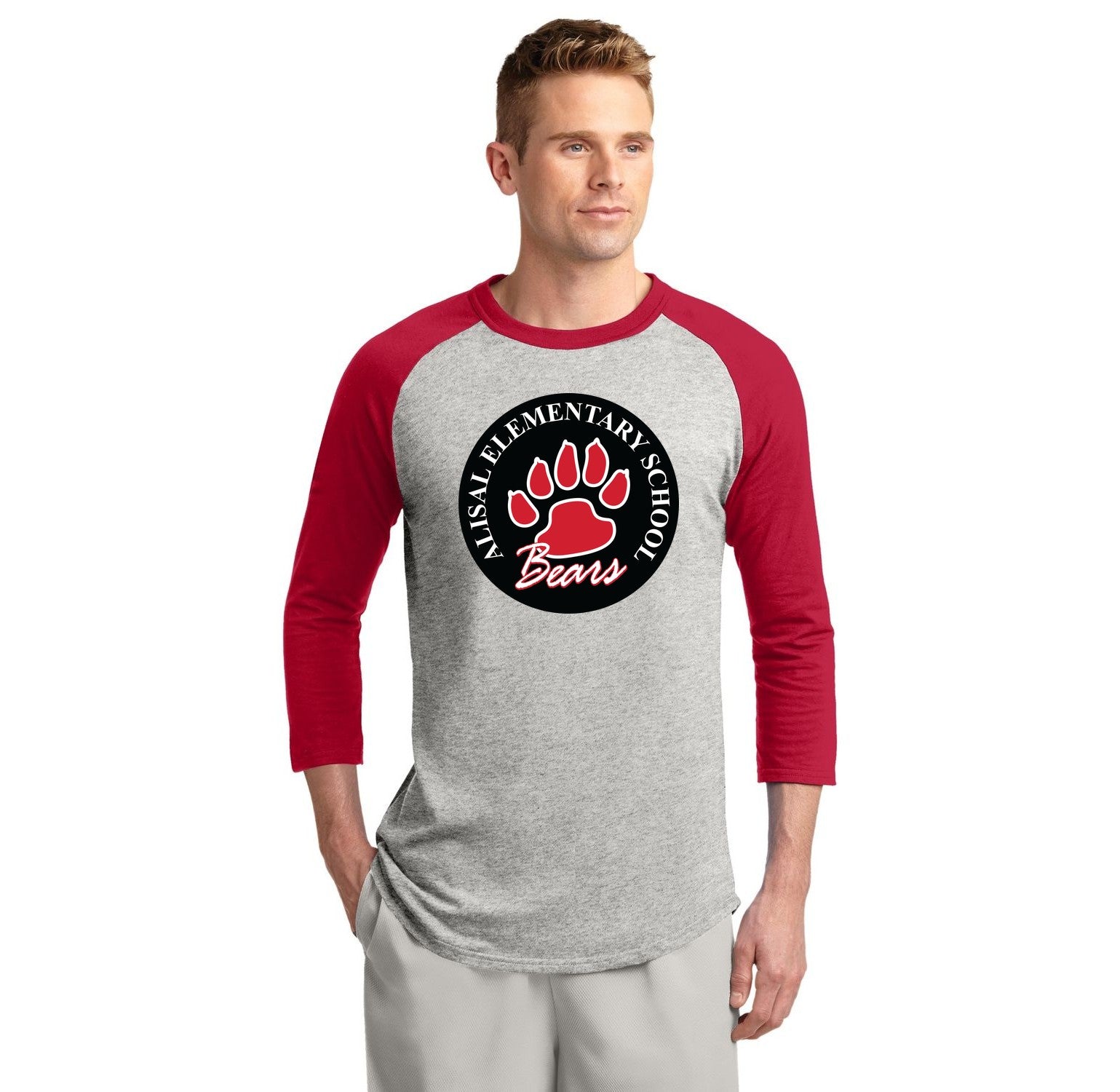 Heather Grey/ Red variant image