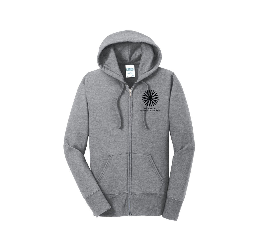 Ruth Asawa-Women's Port & Company Core Fleece Full-Zip Hooded Sweatshirt