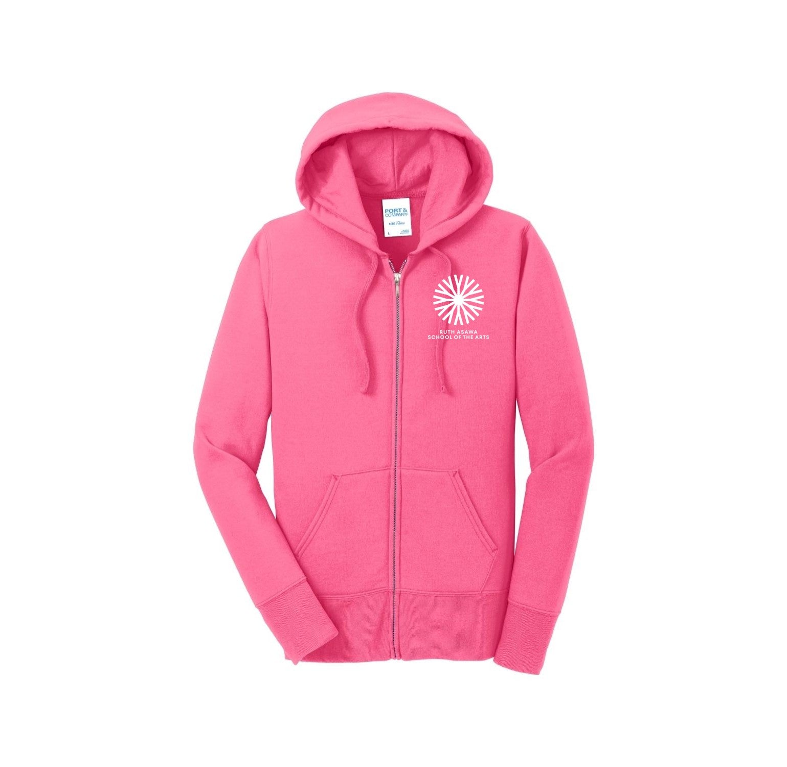 Ruth Asawa-Women's Port & Company Core Fleece Full-Zip Hooded Sweatshirt