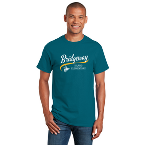 Bridgeway Island-Adult Unisex T-Shirt Cursive Logo