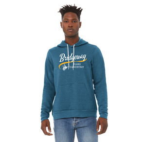 Bridgeway Island-Adult Unisex Premium Sponge Fleece Pullover Hoodie Cursive Logo