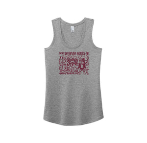 BSFC STAFF-Womens Perfect Tri Racerback Tank Bulldog Pride Logo