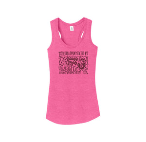 BSFC STAFF-Womens Perfect Tri Racerback Tank Bulldog Pride Logo