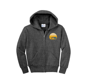 TWMS-Youth Unisex Full-Zip Hooded Sweatshirt On-Demand Sunset Logo