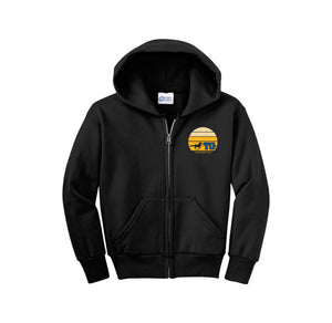 TWMS-Youth Unisex Full-Zip Hooded Sweatshirt On-Demand Sunset Logo