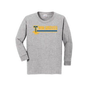 TWMS-Youth Unisex Long Sleeve Tee On-Demand Stripe Logo