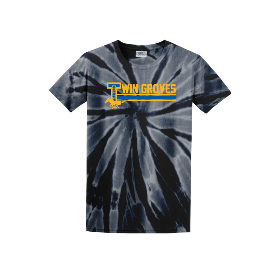 TWMS-Adult Unisex Tie-Dye Shirt On-Demand Stripe Logo