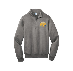 TWMS-Adult Unisex 1/4-Zip Pullover Sweatshirt On-Demand Sunset Logo