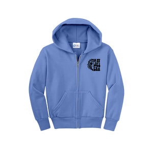 Ladera Ranch III-Youth Unisex Full-Zip Hooded Sweatshirt On-Demand Era Logo