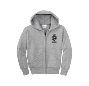 Ladera Ranch III-Youth Unisex Full-Zip Hooded Sweatshirt On-Demand Lion Logo