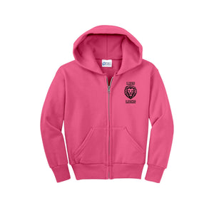 Ladera Ranch III-Youth Unisex Full-Zip Hooded Sweatshirt On-Demand Lion Logo