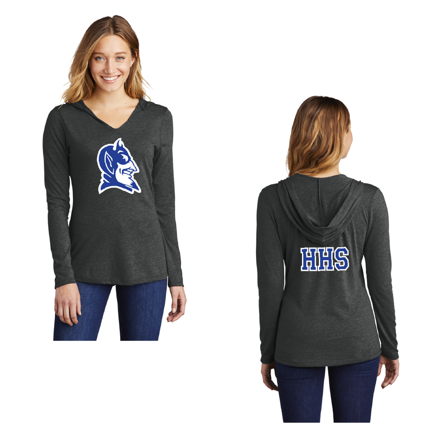 Hammonton HS On-Demand-District Women's Perfect Tri Long Sleeve Hoodie Design 2