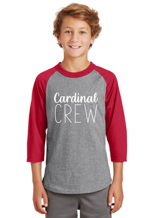 Fall Creek Elementary-Unisex Baseball Tee Cardinal Crew
