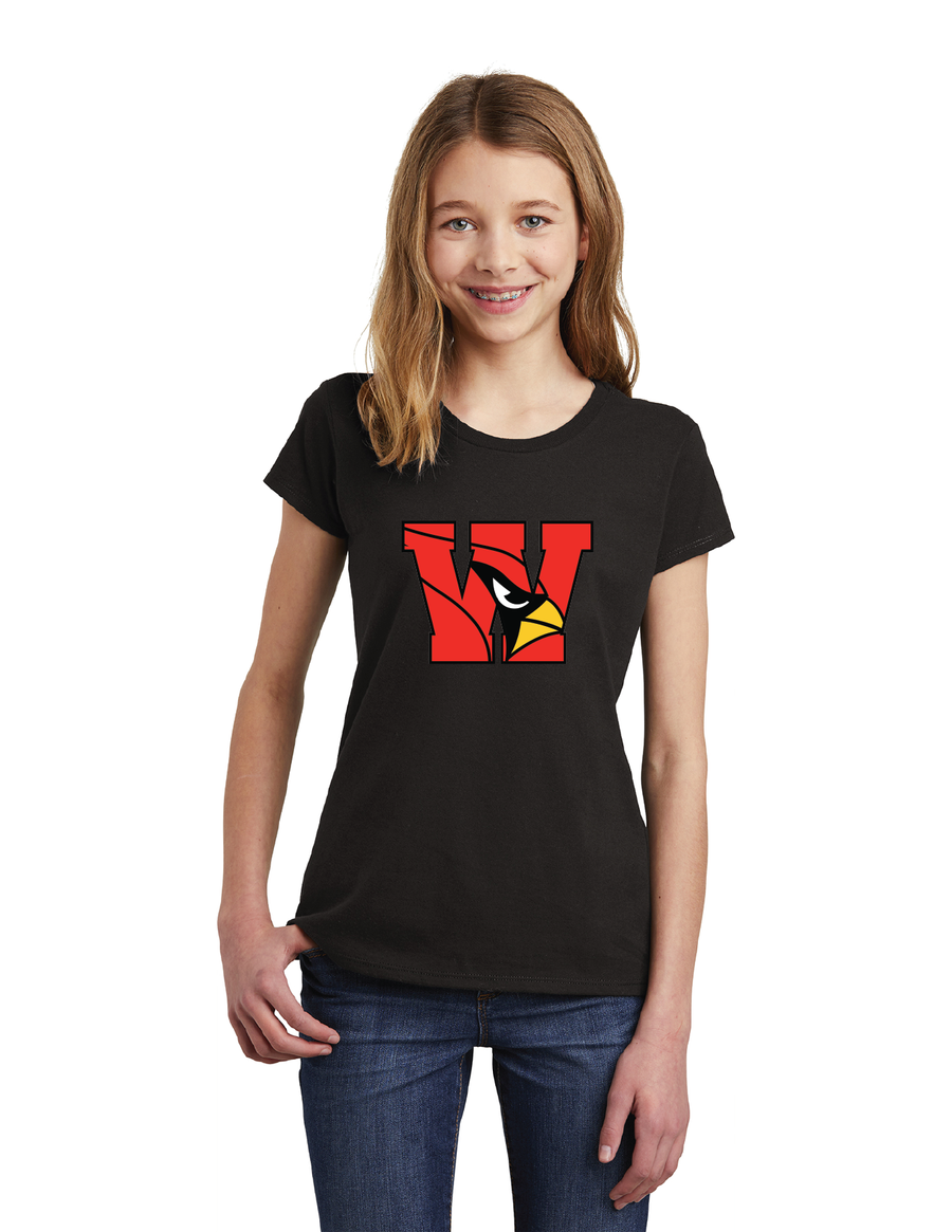 Willows Intermediate Spirit Wear On-Demand-Youth District Girls Tee Cardinal