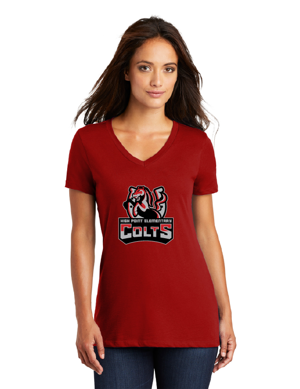 High Point Elementary Spirit Store Fall 22 On- Demand-Premium District Womens V-Neck