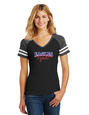 Independence Elementary Spirit Wear On-Demand-District Ladies Game V-Neck Tee Eagles Pride