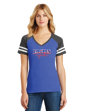 Independence Elementary Spirit Wear On-Demand-District Ladies Game V-Neck Tee Eagles Pride