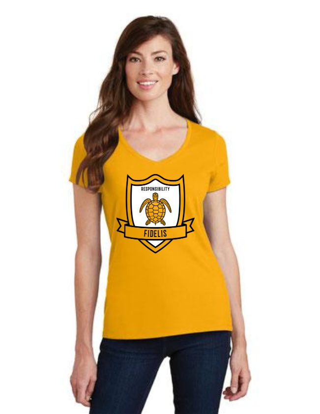 Maybeury Elementary On-Demand-Port and Co Ladies V-Neck Fidelis