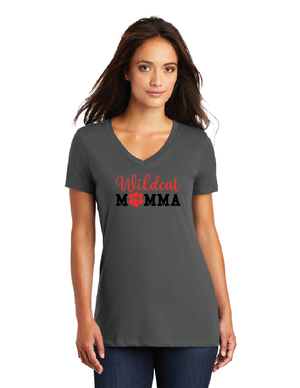 Smithfield Elementary Spirit Wear 22 On - Demand-Premium District Womens V-Neck Wildcat Momma