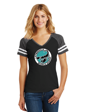 Sykesville Middle School 2023-24 Spirit Wear On-Demand-District Ladies Game V-Neck Tee Circle