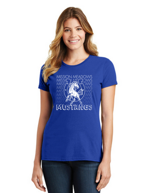 Mission Meadows Elementary Spirit Wear On- Demand-Port and Co Ladies Favorite Shirt Mustangs