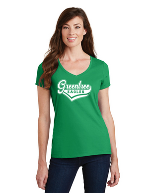 Greentree 2022-2023 On- Demand-Port and Co Ladies V-Neck Greentree