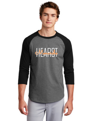 Hearst Elementary 2023-24 Spirit Wear On-Demand-Unisex Baseball Tee Script