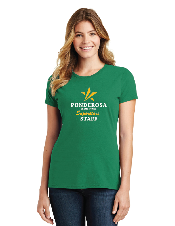 Ponderosa STAFF 2023-24 Spirit Wear-Port and Co Ladies Favorite Shirt