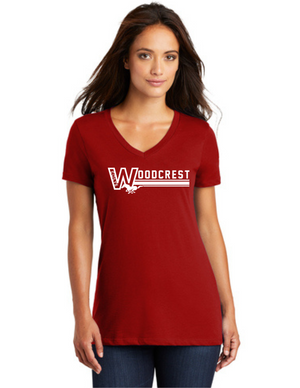 Woodcrest Elementary PTA Spirit Wear On-Demand-Premium District Women's V-Neck