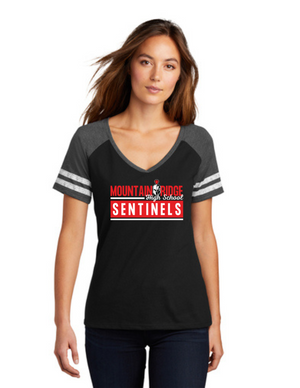 Mountain Ridge Holiday Store On-Demand-District Ladies Game V-Neck Tee