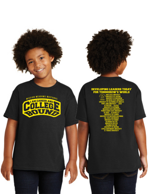 Mission Meadows Elementary College Bound On-Demand-Unisex T-Shirt Yellow Santos