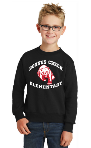 Boones Creek Elementary Spirit Wear 2023-24 On-Demand-Unisex Crewneck Sweatshirt Bear Logo