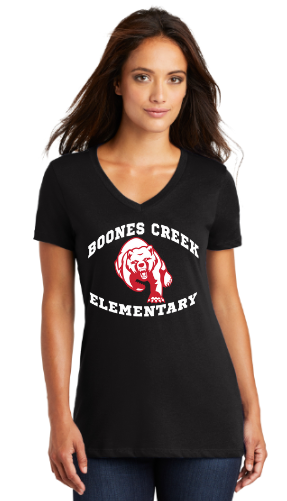 Boones Creek Elementary Spirit Wear 2023-24 On-Demand-Premium District Womens V-Neck Bear Logo