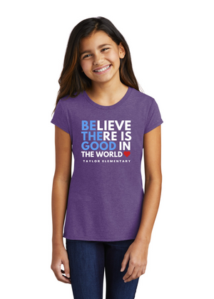 Taylor Elementary Spring On-Demand-Youth District Girls Tri-Blend Tee