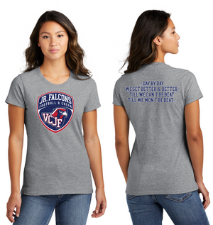 Vacaville Christian Junior Football Spirit Gear On-Demand-Port and Co Ladies Favorite Shirt  Crest Logo