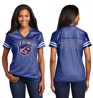 Vacaville Christian Junior Football Spirit Gear On-Demand-Sport-Tek Ladies Jersey Stripe Logo