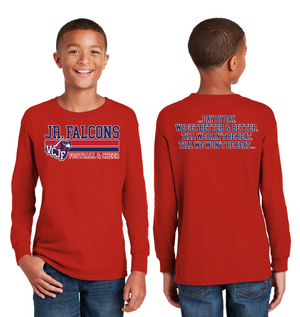 Vacaville Christian Junior Football Spirit Gear On-Demand-Unisex Long Sleeve Shirt Stripe Logo